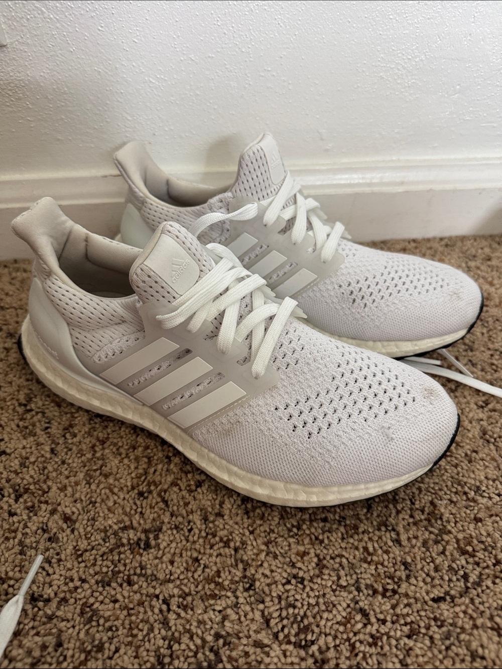 adidas All-White Primeknit Ultra Boost Sneakers